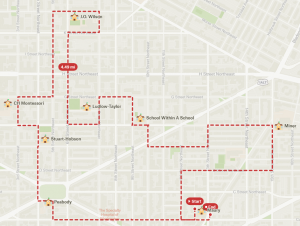 map of bike route